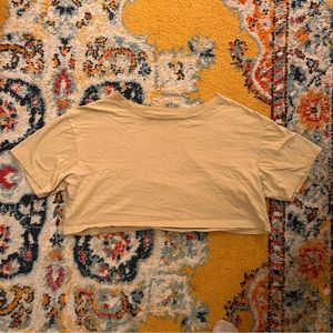 Oak + Fort cropped sage green t-shirt